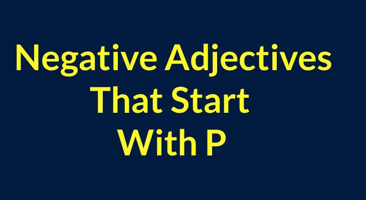 Negative Adjectives That Start With P